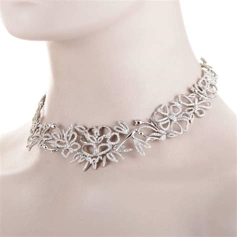 gucci white gold diamond choker|Gucci Choker Necklaces .